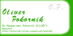 oliver pokornik business card